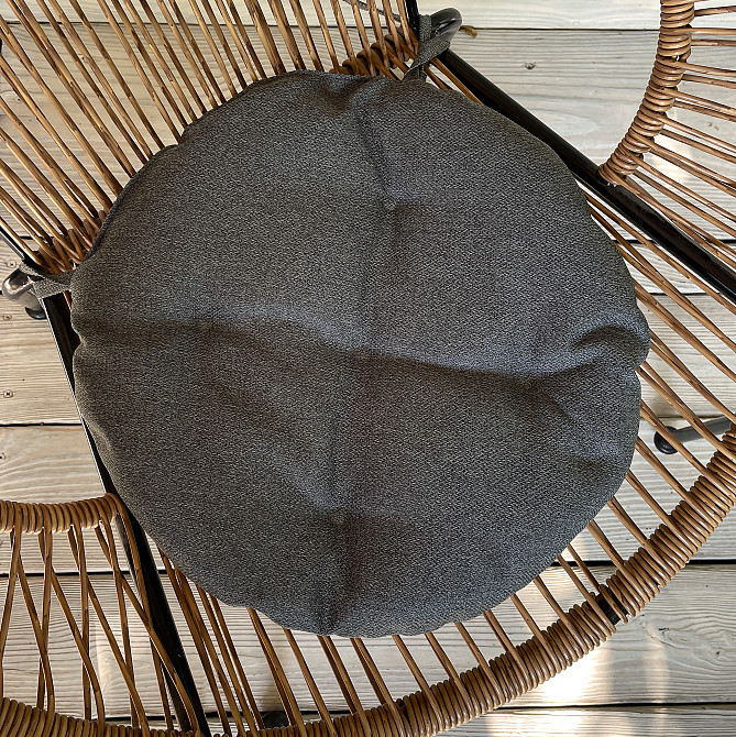 Подушка для стільців (38x38х5 см) кругла Decorator Мальмо колір колір темно-сірий 84-047 Київ - фото 1