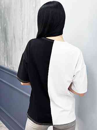 Двокольорова футболка "Butterfly" оптом | Батал | Розпродаж моделі Київ