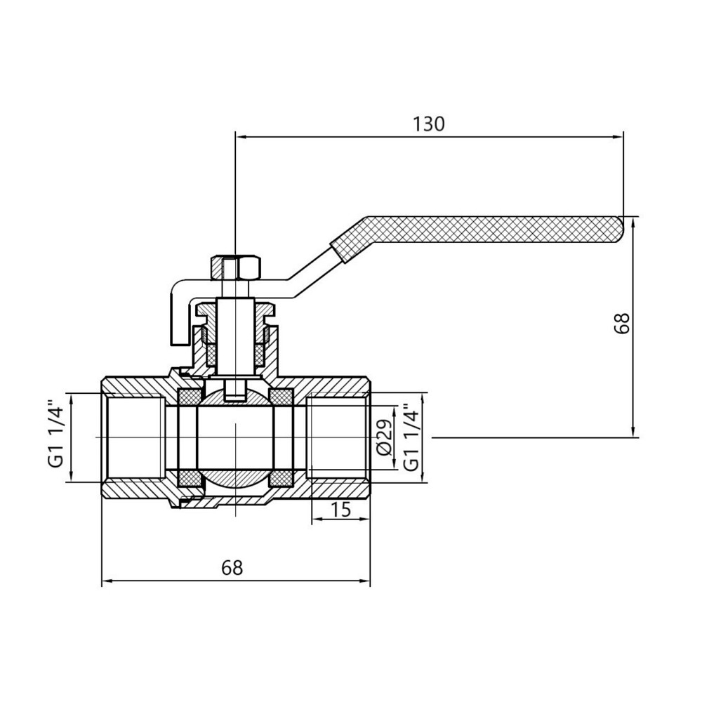 Кран кульовий Thermo Alliance Standart 1/4 ВР для газу (важіль) SD600NG32PN40 Київ - фото 2