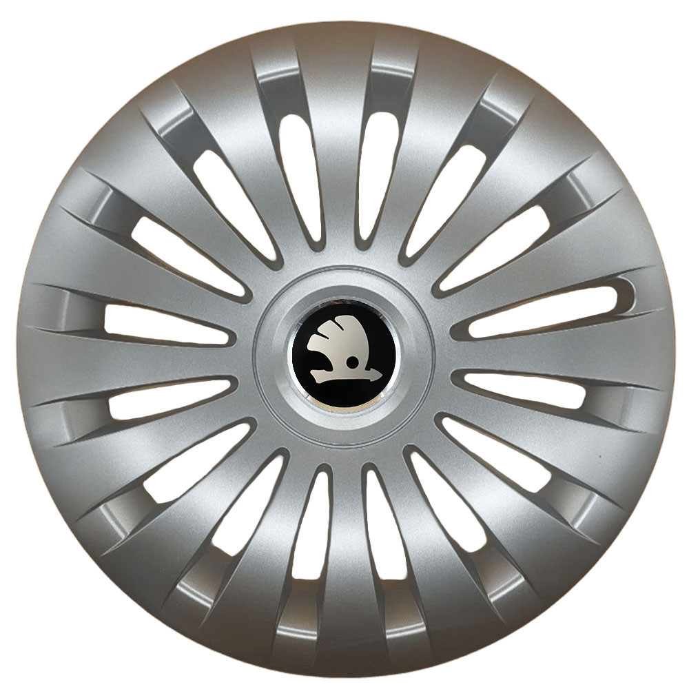 Автомобильные модельные колпаки R17 Skoda 504 4шт, SJS, серебристые Киев - изображение 1