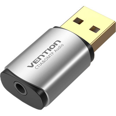 Звукова плата Vention Audio USB 1х3,5mm jack 4pin Metal (OMTP-CTIA) (CDLH0) Вінниця - фото 1
