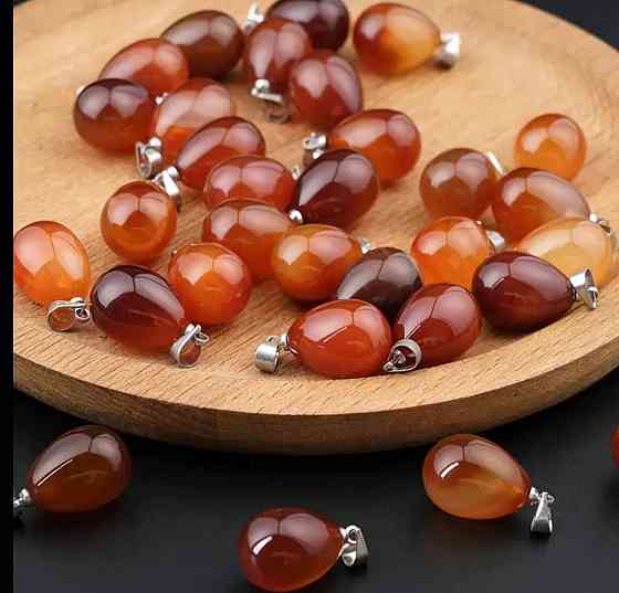 Подвеска из натурального сердолика, капля Киев