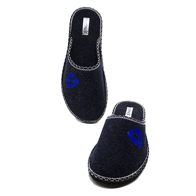 Тапочки чоловічі кімнатні повсть "SF" синій закритий носок повсть Одеса - фото 3