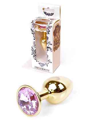 Анальна пробка - Jewellery Gold Plug Light Pink Sex Aura Київ