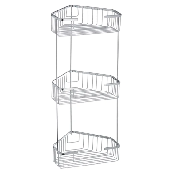 Полка-решетка угловая 3-ярусная Zerix LR335-2 (LL1453) Киев