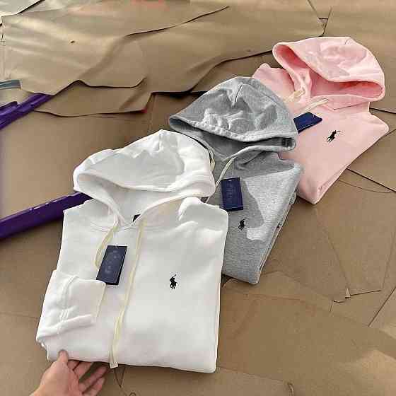 Женская трендовая повседневная худи тринитка на флисе Белый Одесса