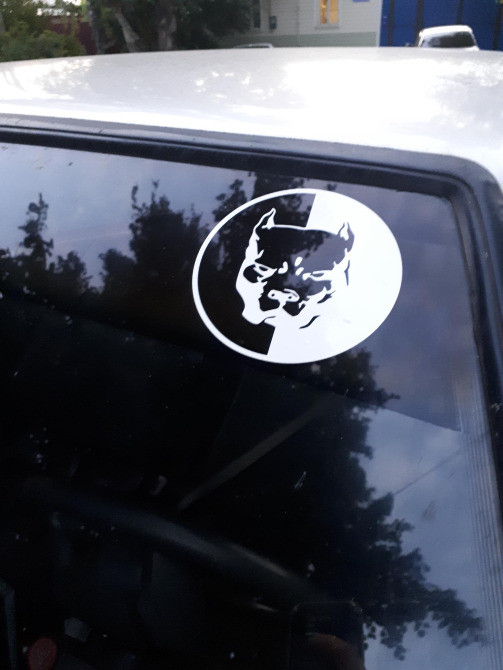 Наклейка на авто Питбуль маленькая-большая Черная, Киев - изображение 7