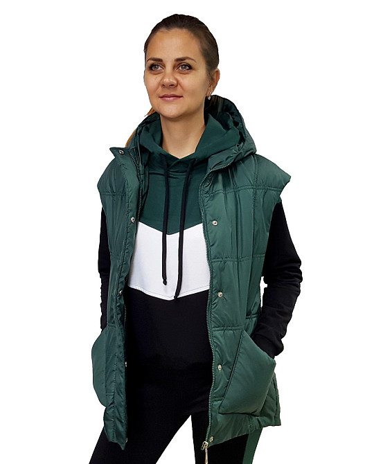 Жіноча безрукавка, подовжена, Жіночий демісезонний жилет Київ - фото 3