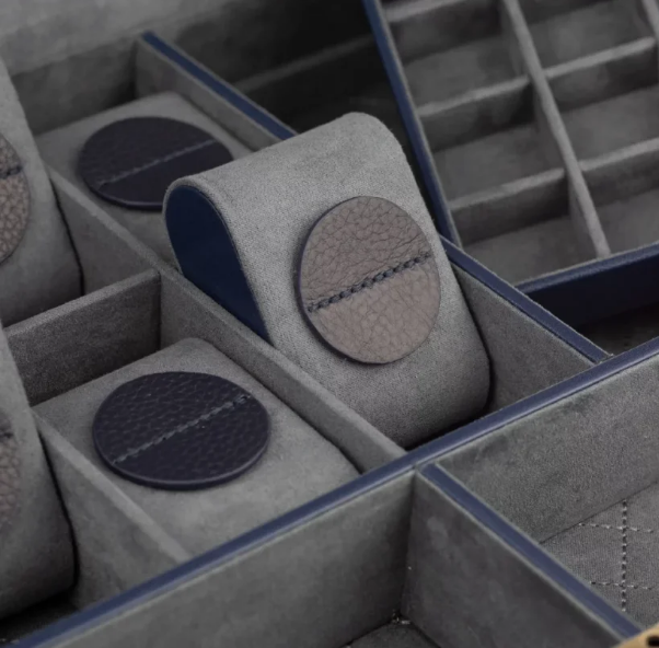 Скринька для зберігання 20-ти годинників "Dynasty" темно-синя, під склом, 37х27,5х16,5 см Рівне - фото 3