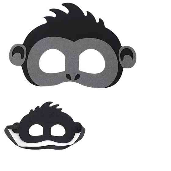 Дитяча маска з фетру Мавпочка one size сіро-чорний Київ