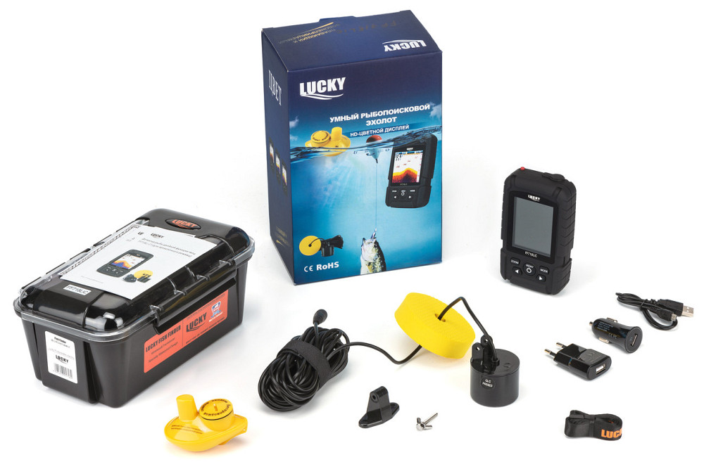 Ехолот двопроменевий із літієвою батареєю Lucky FF718Li два трансдюсери, 3 в 1 кольоровий екран Київ - фото 8