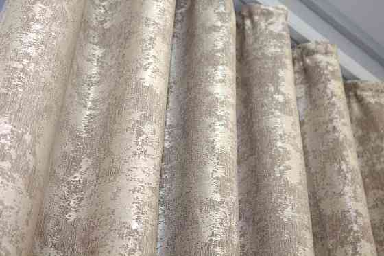 Комплект готовых штор VR-Textil Жаккард Sultan YL № 1206ш Серо-бежевый 200х250 см 2 шт (32-051) Киев