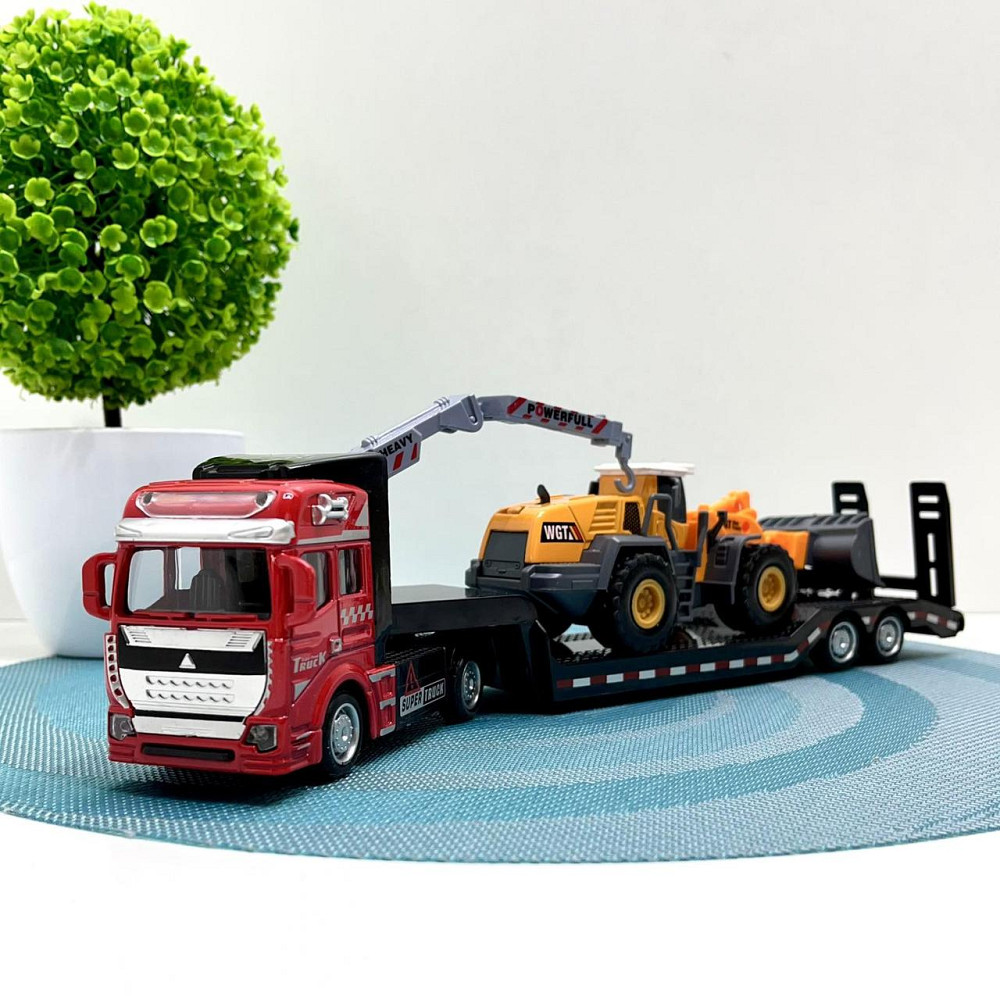 Трейлер із будівельною технікою інерція довжина 32см Вид 2 (2212-10MO) Чернігів - фото 1