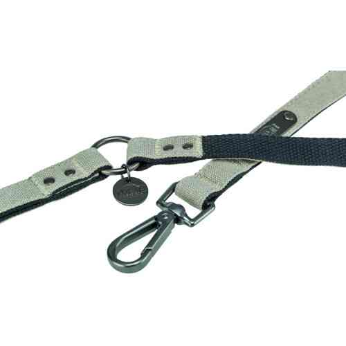 Повідок Trixie CityStyle для собак бавовна M–L 1 м 20 мм світло-сірий Київ