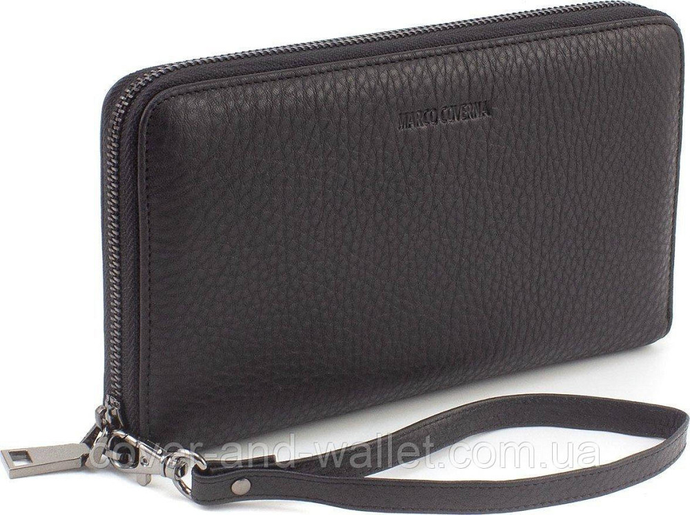 Элитный мужской кожаный кошелек-клатч на змейке Marco Coverna 5901Q Киев - изображение 1