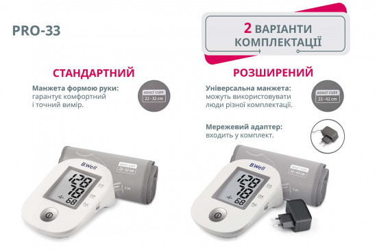 Автоматический тонометр PRO-33 (манжета размер М, без адаптера) Днепр - изображение 3