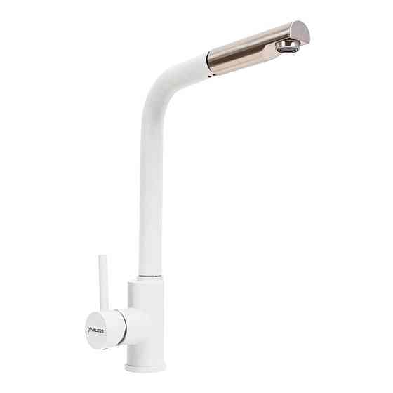 VALESO Кухонний змішувач з висувною лійкою VALESO Q411B Білосніжний Київ