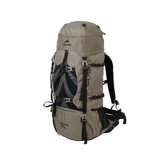 Рюкзак туристичний Naturehike NH70B070-B, 70 л + 5 л, світло-коричневий Київ