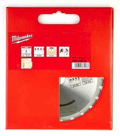 Диск пильный по дереву для торцовочных пил MILWAUKEE, диаметр 216х30х2,8мм, 24 зуб. Одесса