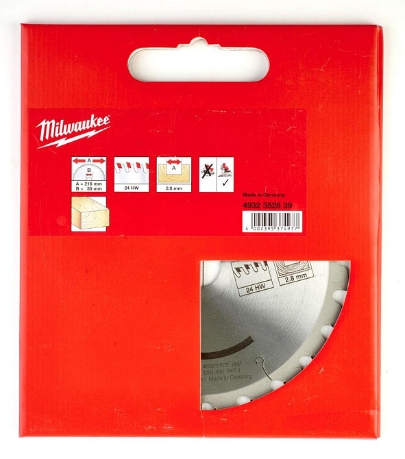 Диск пильный по дереву для торцовочных пил MILWAUKEE, диаметр 216х30х2,8мм, 24 зуб. Одесса - изображение 2