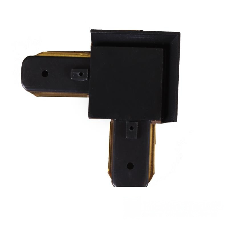 Коннектор для трекового светильника угловой черный Днепр - изображение 1