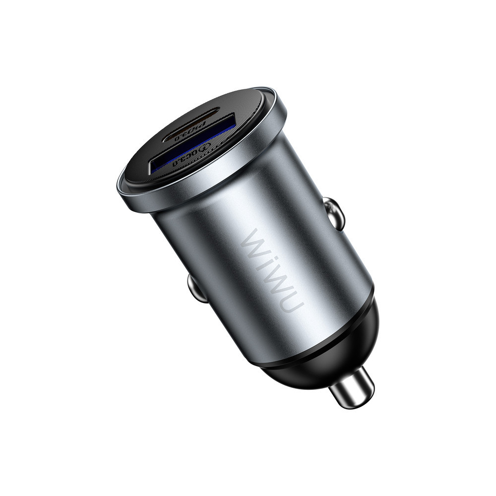 Автомобільний зарядний пристрій WIWU 35W Nano Lite A+C Fast Car Charger Wi-CC030 Gray Одеса - фото 6