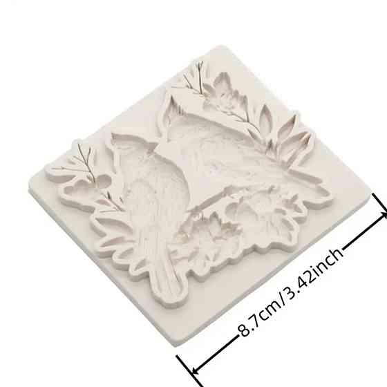 Молд силиконовый Птицы 87 на 80 мм серый Киев