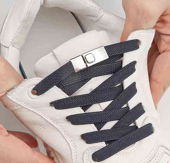 Еластичні шнурки без зав'язок з металевими застібками Смела