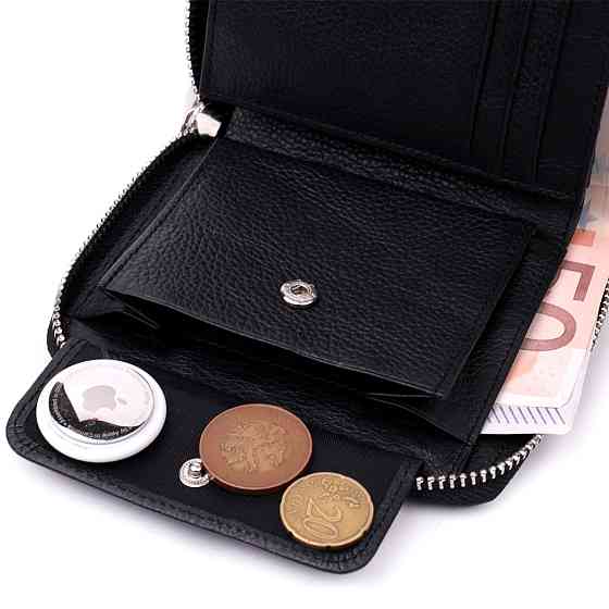 Відмінний жіночий гаманець з натуральної шкіри ST Leather 22449 Чорний Київ