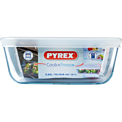 Форма для выпечки Pyrex CookFreez з кришкою квадратна 15 х 15 см 0.85 л (218P001/7646) Винница - изображение 4