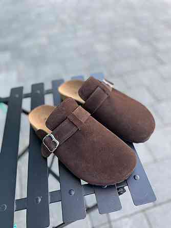 SEE SEVEN Стильні шльопанці жіночі замшеві із закритим носком шоколадні SEE SEVEN 1611 38 Коломия