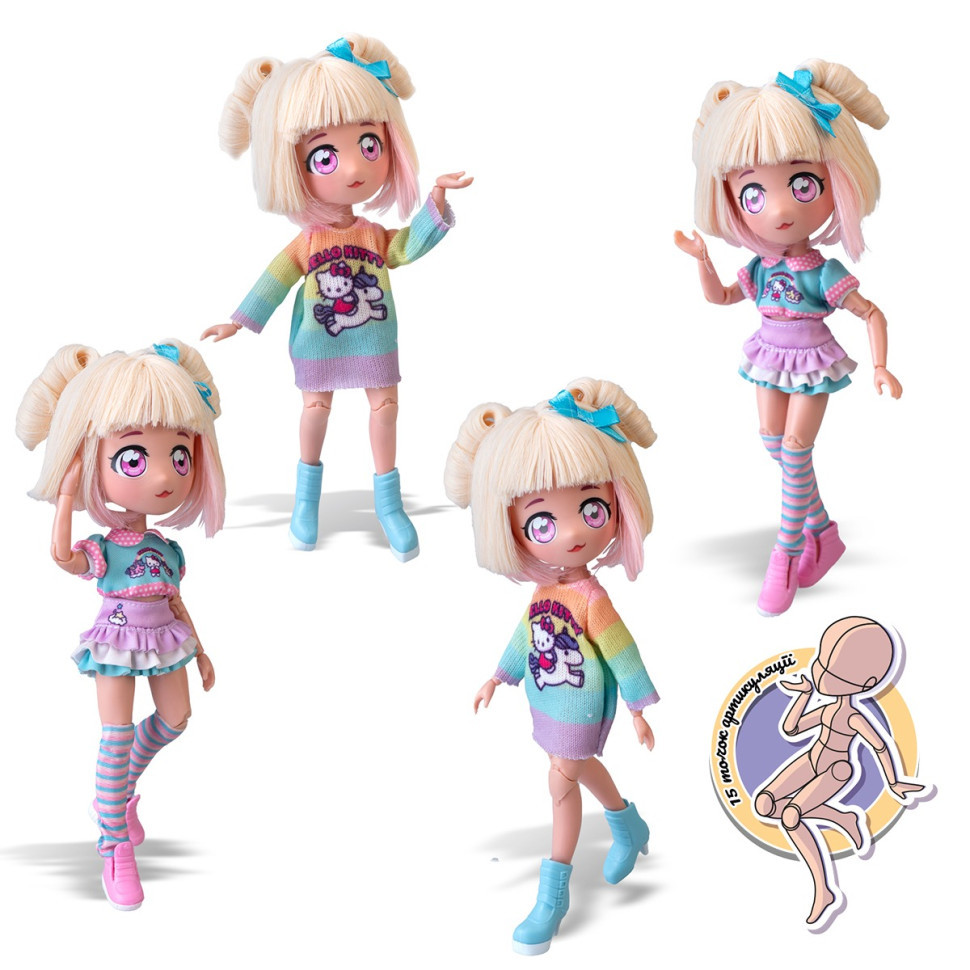 Дитяча лялька "Стильна Цукерка-єдиноріг" 4SF Manga Dolls HKTF2000 серії "Hello Kitty" Вінниця - фото 4