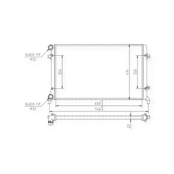 Радіатор охолодження двигуна автомобіль Фольцваген Caddy III, Golf, автомобіль Шкода Octavia 1.4-2.0i, D 03- Мукачево