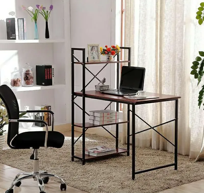 Письменный стол для компьютера и обучения / Рабочий стол с 4-ярусными полками 120 x 60 см Коломия - фото 4