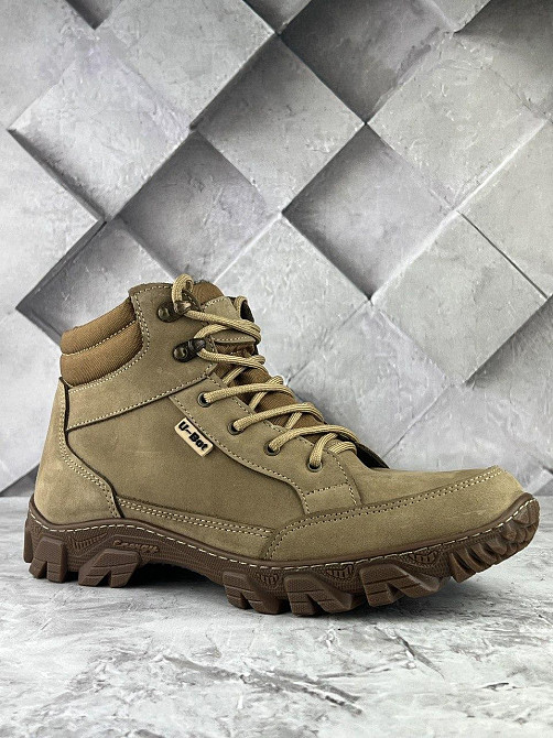 Тактические зимние водонепроницаемые ботинки на меху Хищник койот высокие прошитые и проклеенные ботинки WAR Львов - изображение 8
