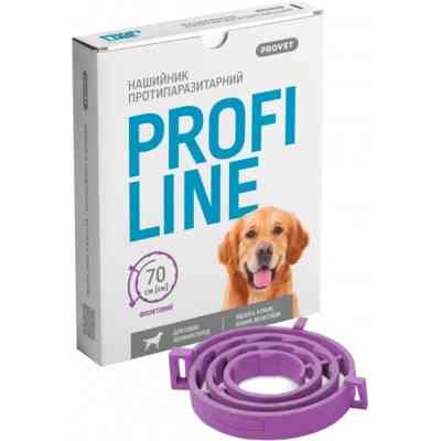 Ошейник для животных ProVET Profiline для больших пород (инсектоакарицид) 70 см фиолетовый (4823082430987) Винница