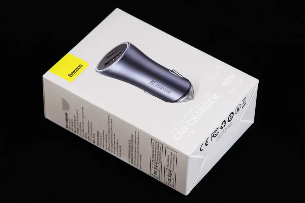 Зарядка в прикуриватель 1USB/1Type-C QC 40Вт Baseus  темно-серый Винница - изображение 3