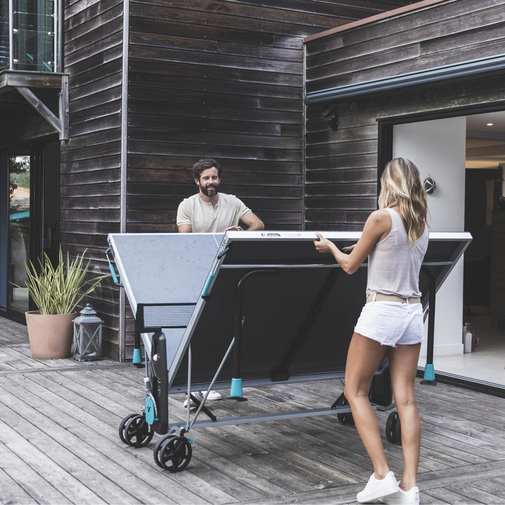 Стол теннисный Cornilleau 300X OUTDOOR, серый Киев - изображение 5