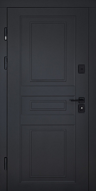 Вхідні двері з терморозривом Abwehr Cottage Scandi 498 RAL 7021 + Вулична плівка Vinorit Біла 860*2050 мм Київ - фото 1