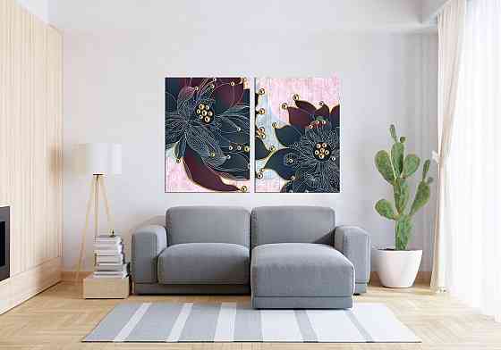 Модульная картина в гостиную / спальню   Квітка TLV-2_070 70x102 см Київ