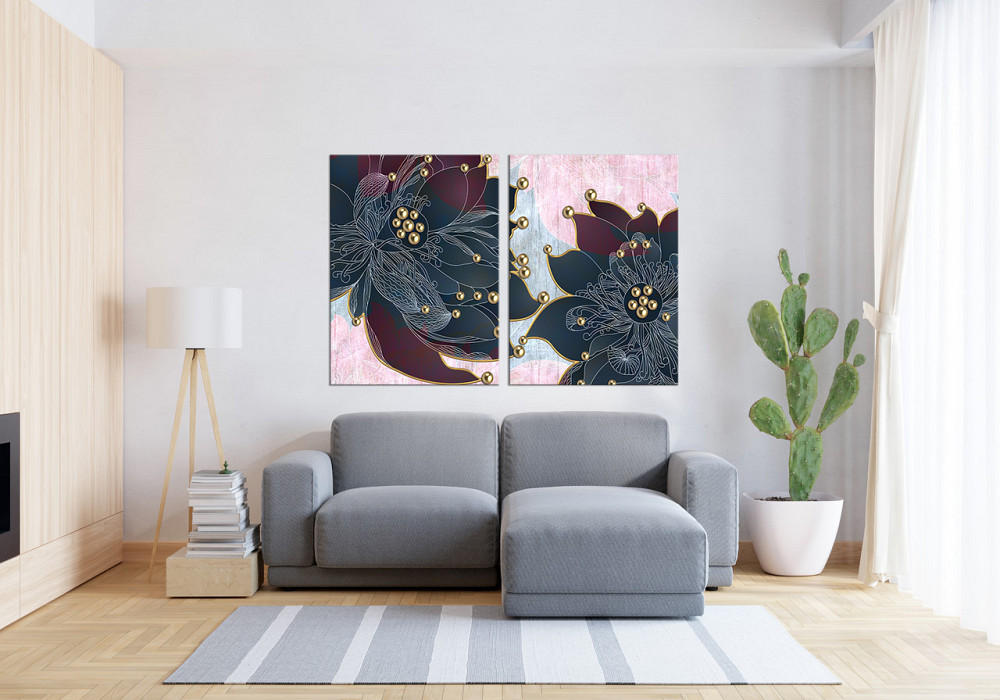 Модульная картина в гостиную / спальню   Квітка TLV-2_070 70x102 см Київ - фото 3