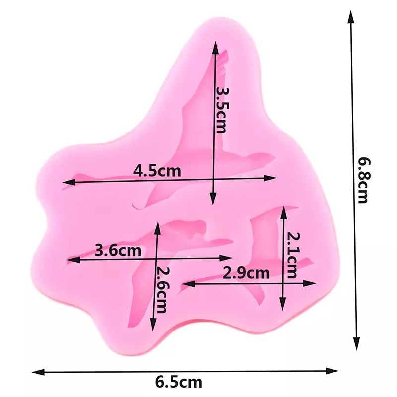 Молд силиконовый Дикие гуси 68 на 65 см розовый Киев - изображение 2