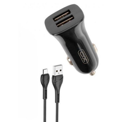Зарядное устройство XO TZ10 2.4A/2 USB + Micro USB Black (XO-TZ10-MC-BK) Винница - изображение 1