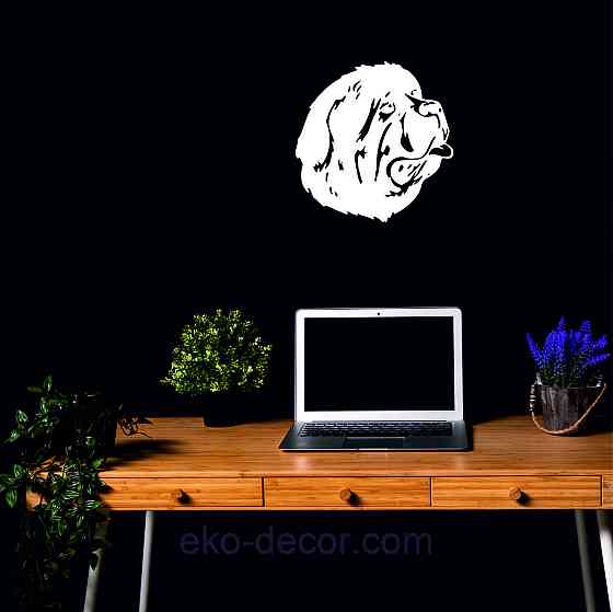 Декоративне настінне Панно «Мастиф», Декор на стіну 50*50 см, Білий Київ