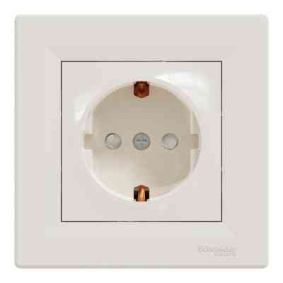 Розетка Schneider Electric ASFORA со штор. крем (EPH2900223) Винница