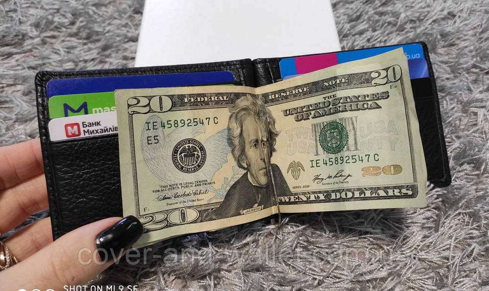 Мужской кожаный зажим для денег и карточек Marco Coverna M102 Киев - изображение 9