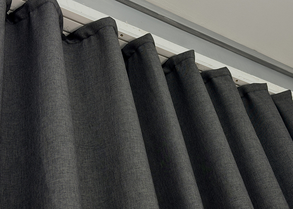 Комплект готових штор VR-Textil Льон ALORA-TON № 1872ш Графітовий 100х290см 2 шт (31-935) Київ - фото 7