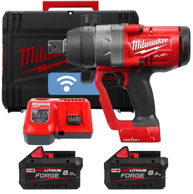 Гайкокрут акумуляторний 1'' MILWAUKEE, M18 ONEFHIWF1-802X, 2400Нм (+зар.пр., 2 акум.Х 8Аг, HD кейс) FORGE Одесса - изображение 1