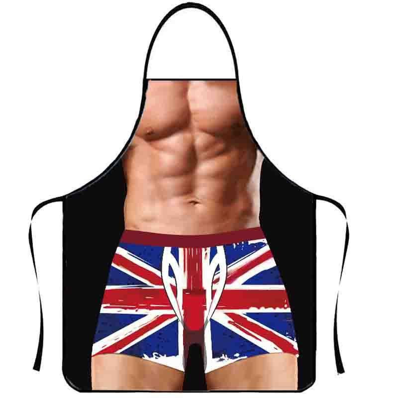 Мужской фартук с приколом на кухню 75 на 60 см разноцветный Киев - изображение 2