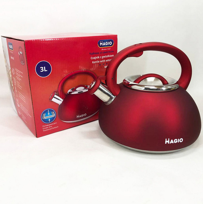 Хороший чайник для газової плити, Хороший чайник зі свистком зі свистком нержавіюча сталь MY-14 Львів - фото 8